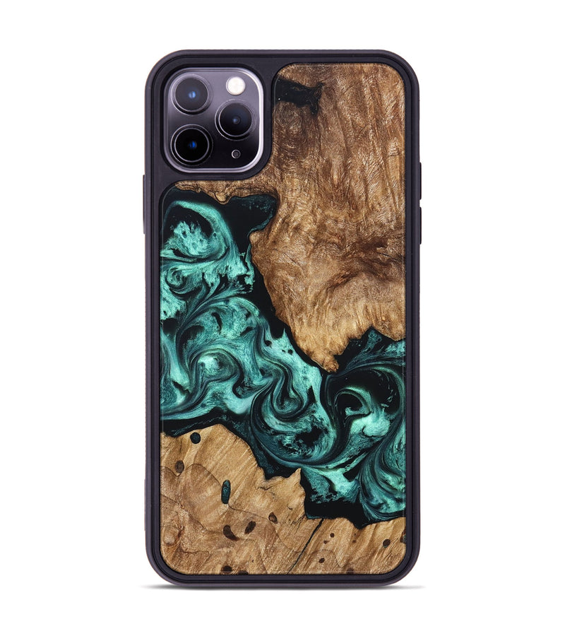 iPhone 11 Pro Max Wood Phone Case - Artie (Green, 823452)