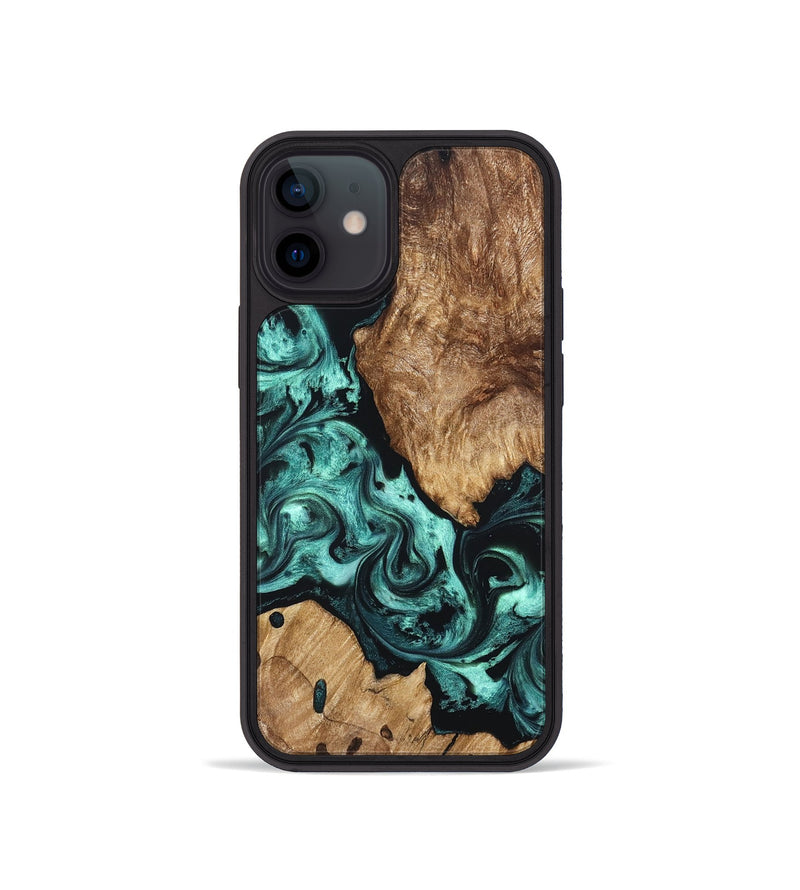 iPhone 12 mini Wood Phone Case - Artie (Green, 823452)