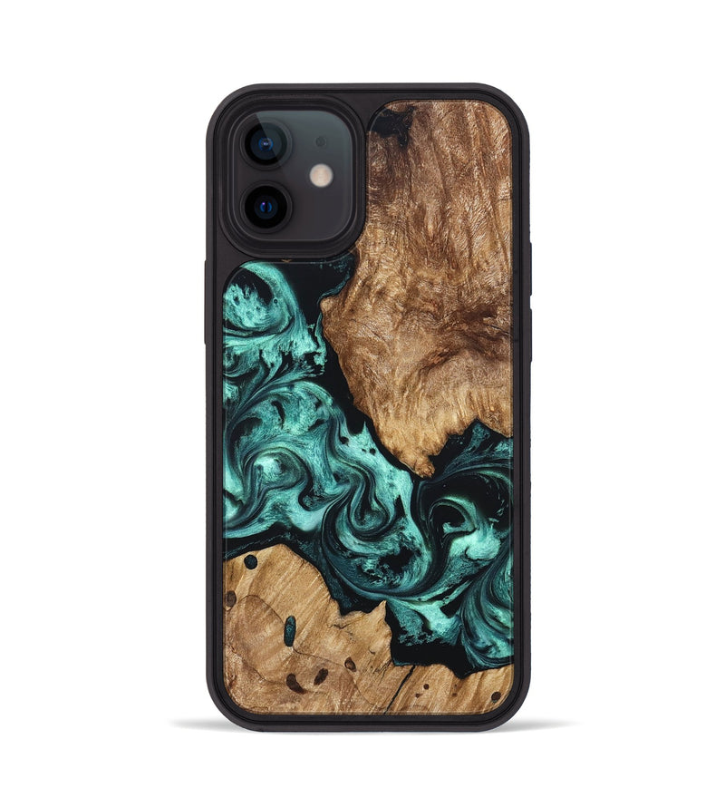 iPhone 12 Wood Phone Case - Artie (Green, 823452)