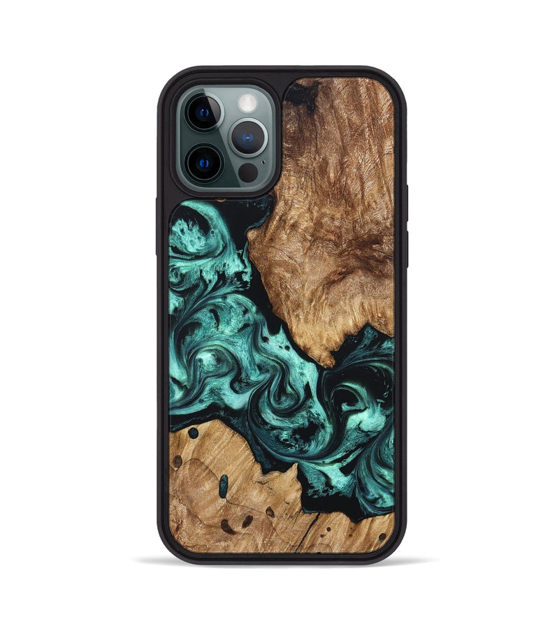 iPhone 12 Pro Wood Phone Case - Artie (Green, 823452)