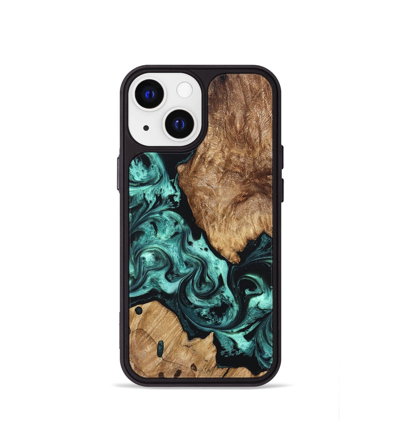 iPhone 13 mini Wood Phone Case - Artie (Green, 823452)