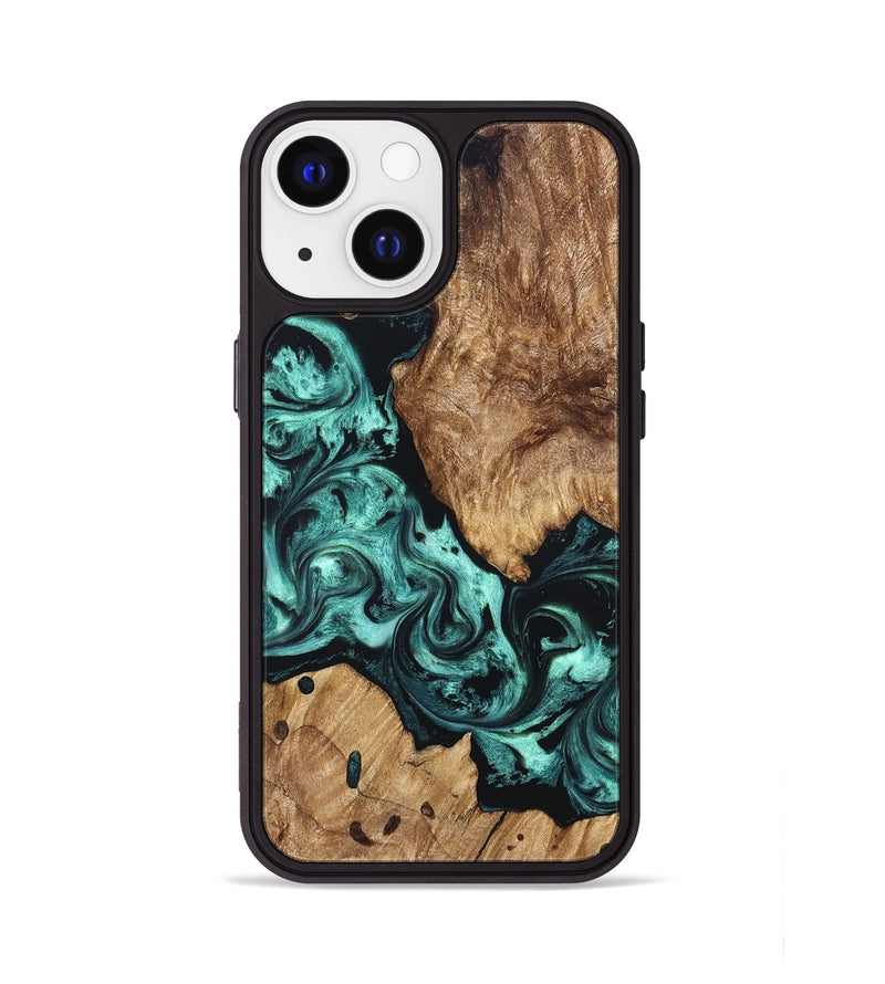 iPhone 13 Wood Phone Case - Artie (Green, 823452)