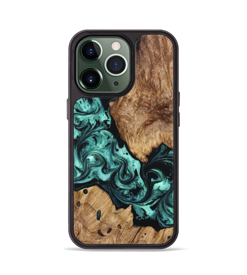 iPhone 13 Pro Wood Phone Case - Artie (Green, 823452)
