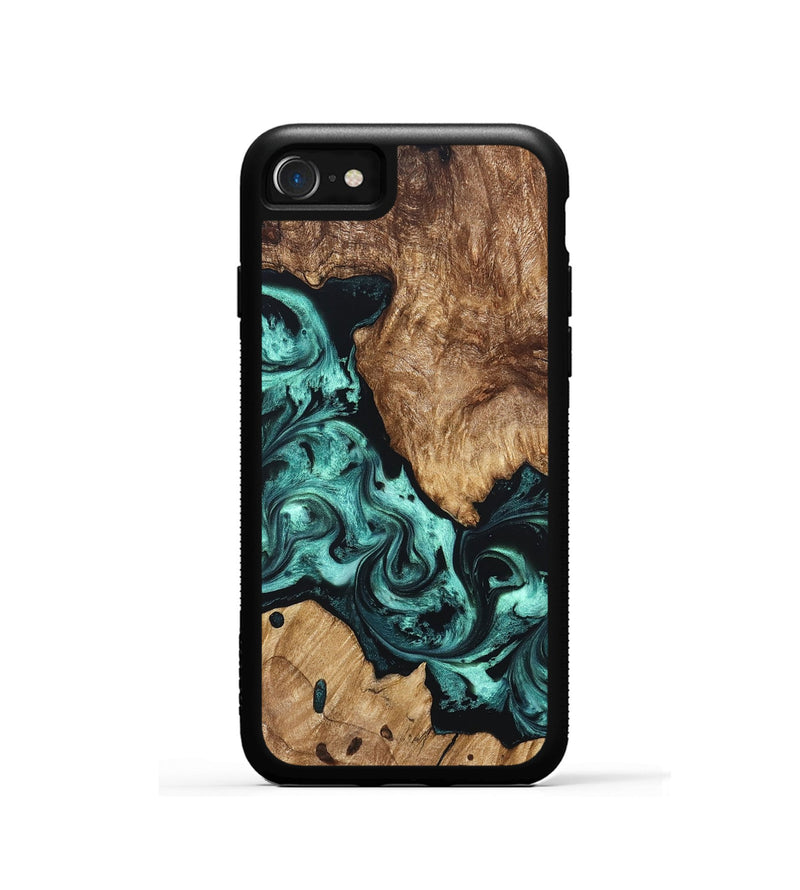 iPhone SE Wood Phone Case - Artie (Green, 823452)
