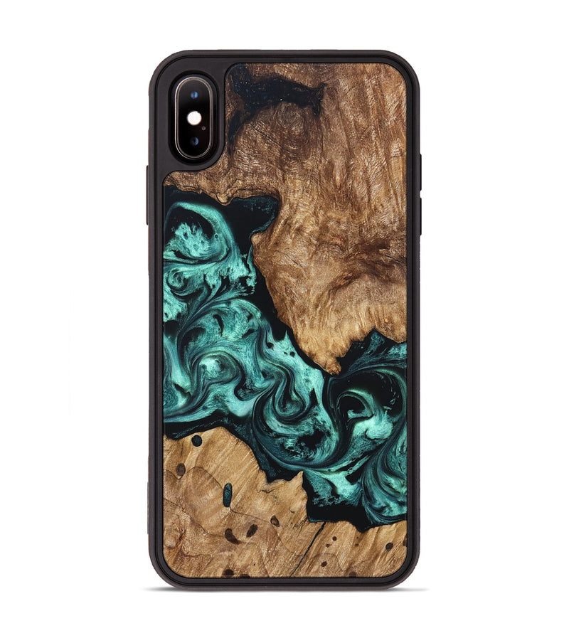 iPhone Xs Max Wood Phone Case - Artie (Green, 823452)
