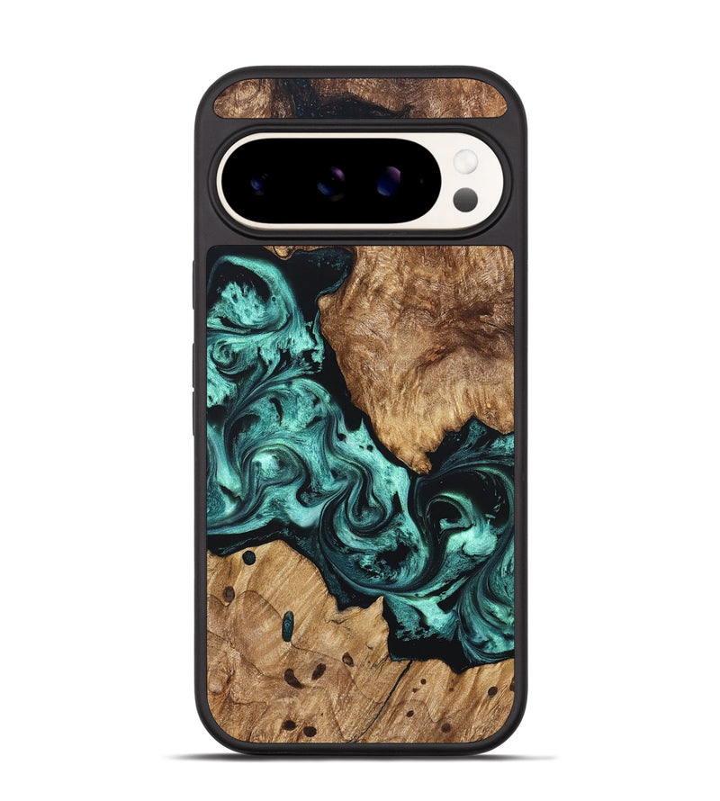 Pixel 9 Wood Phone Case - Artie (Green, 823452)