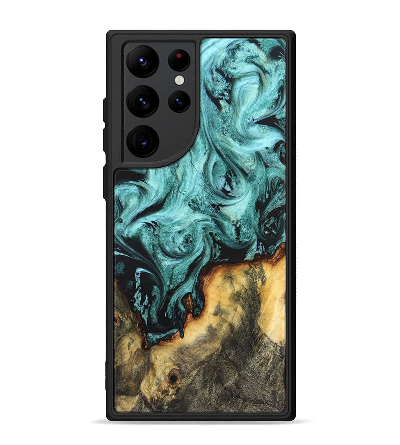 Galaxy S22 Ultra Wood Phone Case - Zackery (Green, 823453)