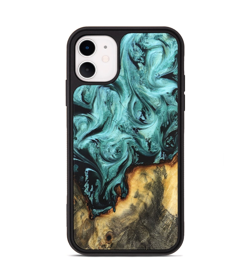 iPhone 11 Wood Phone Case - Zackery (Green, 823453)