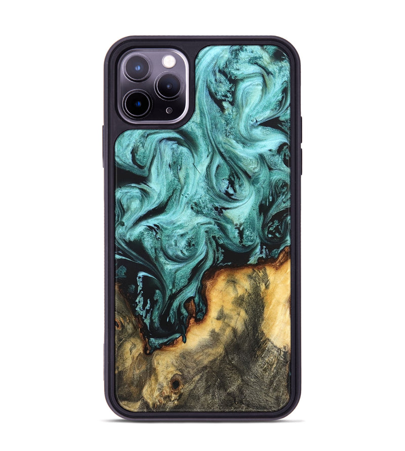 iPhone 11 Pro Max Wood Phone Case - Zackery (Green, 823453)