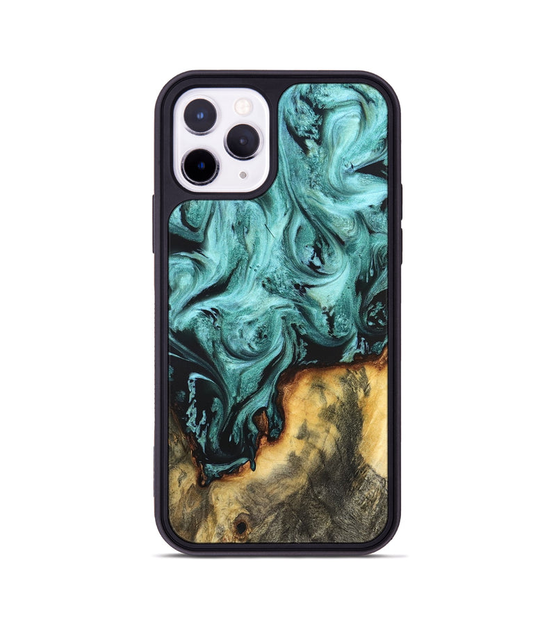 iPhone 11 Pro Wood Phone Case - Zackery (Green, 823453)