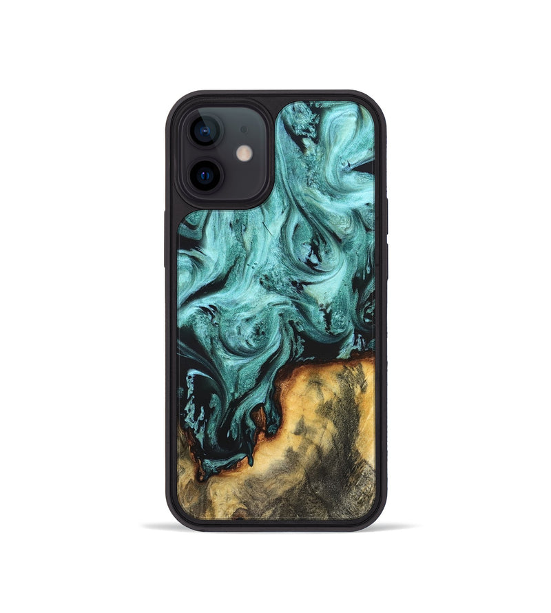 iPhone 12 mini Wood Phone Case - Zackery (Green, 823453)
