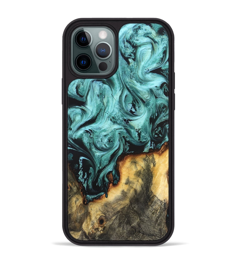 iPhone 12 Pro Max Wood Phone Case - Zackery (Green, 823453)