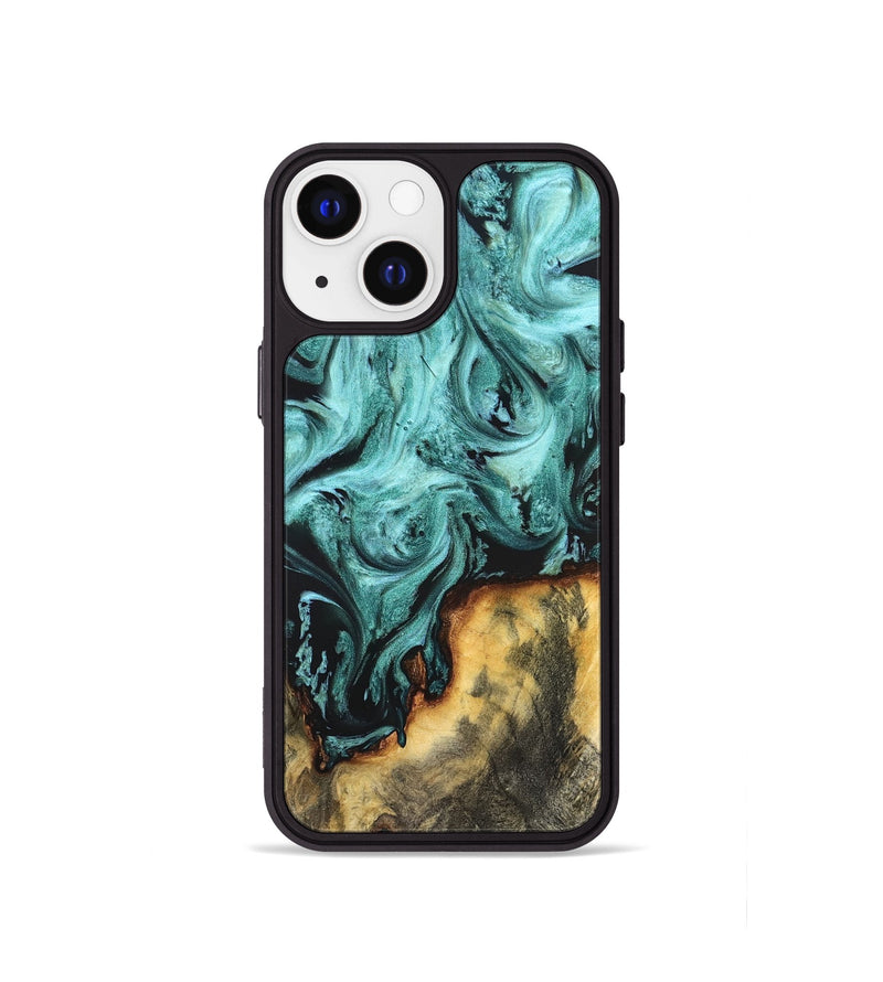 iPhone 13 mini Wood Phone Case - Zackery (Green, 823453)