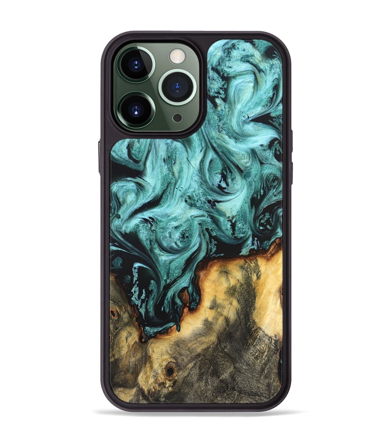 iPhone 13 Pro Max Wood Phone Case - Zackery (Green, 823453)