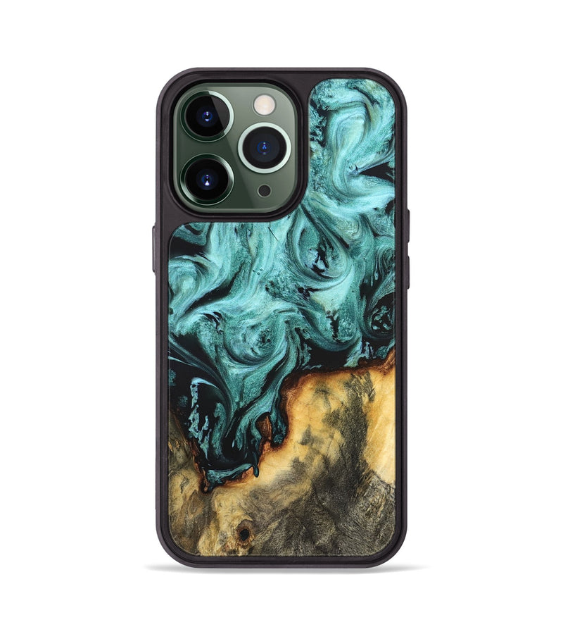 iPhone 13 Pro Wood Phone Case - Zackery (Green, 823453)
