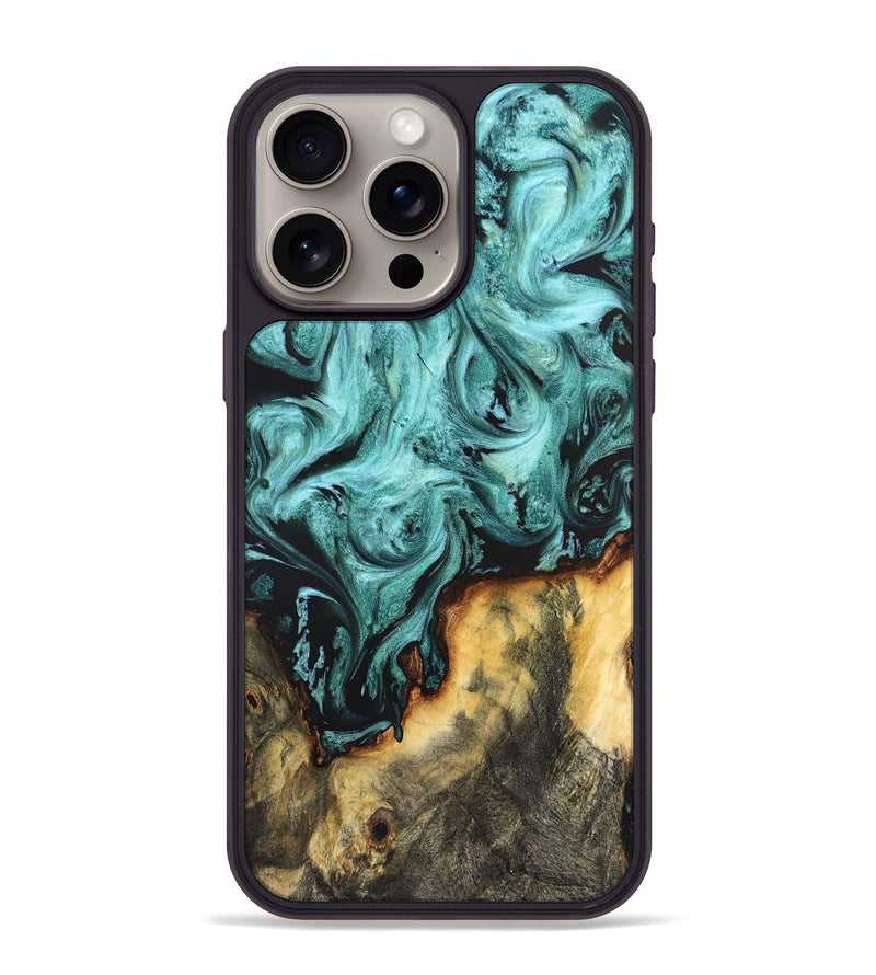 iPhone 15 Pro Max Wood Phone Case - Zackery (Green, 823453)