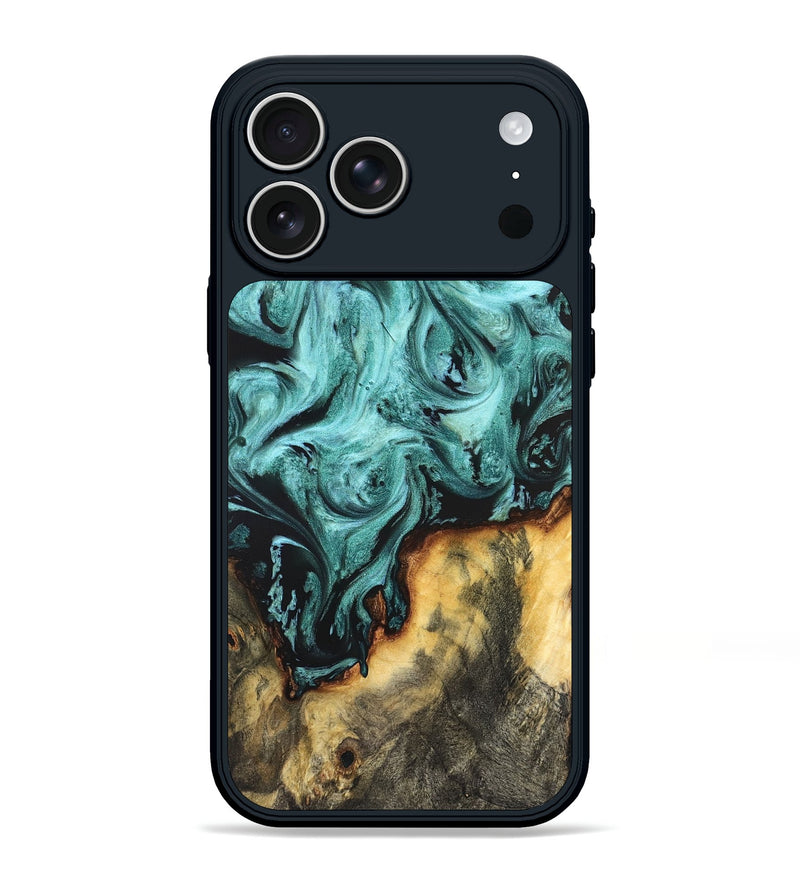 iPhone 17 Pro Max Wood Phone Case - Zackery (Green, 823453)