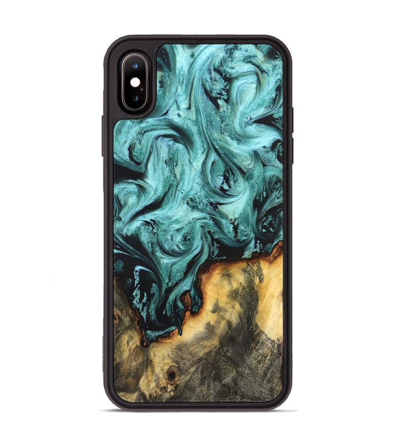 iPhone Xs Max Wood Phone Case - Zackery (Green, 823453)