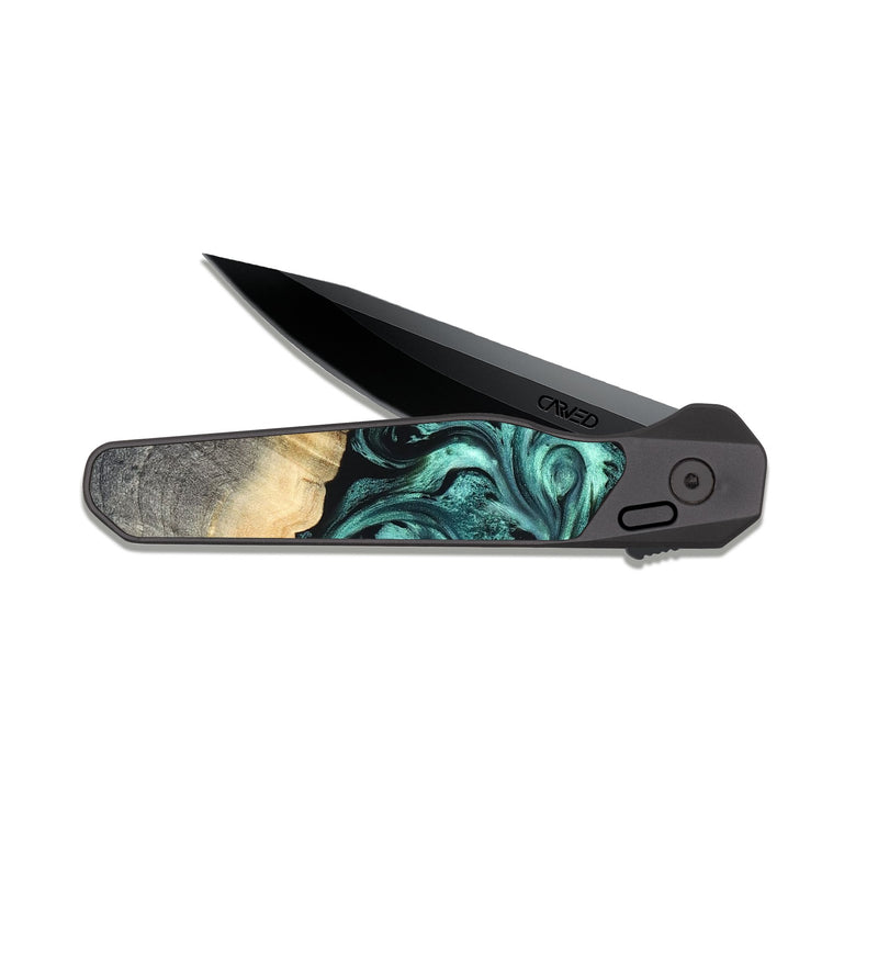 EDC Dark Slate Wood Pocket Knife - Talon (Green, 823454)