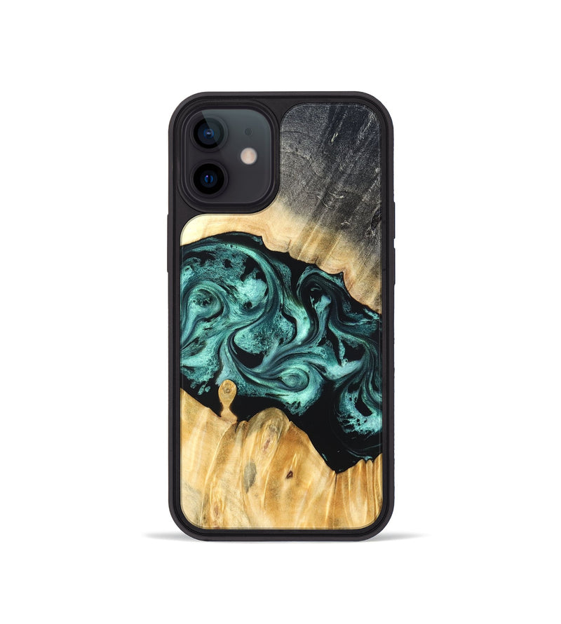 iPhone 12 mini Wood Phone Case - Talon (Green, 823454)