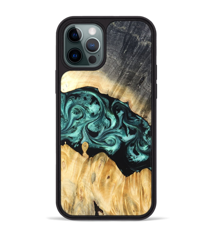 iPhone 12 Pro Max Wood Phone Case - Talon (Green, 823454)