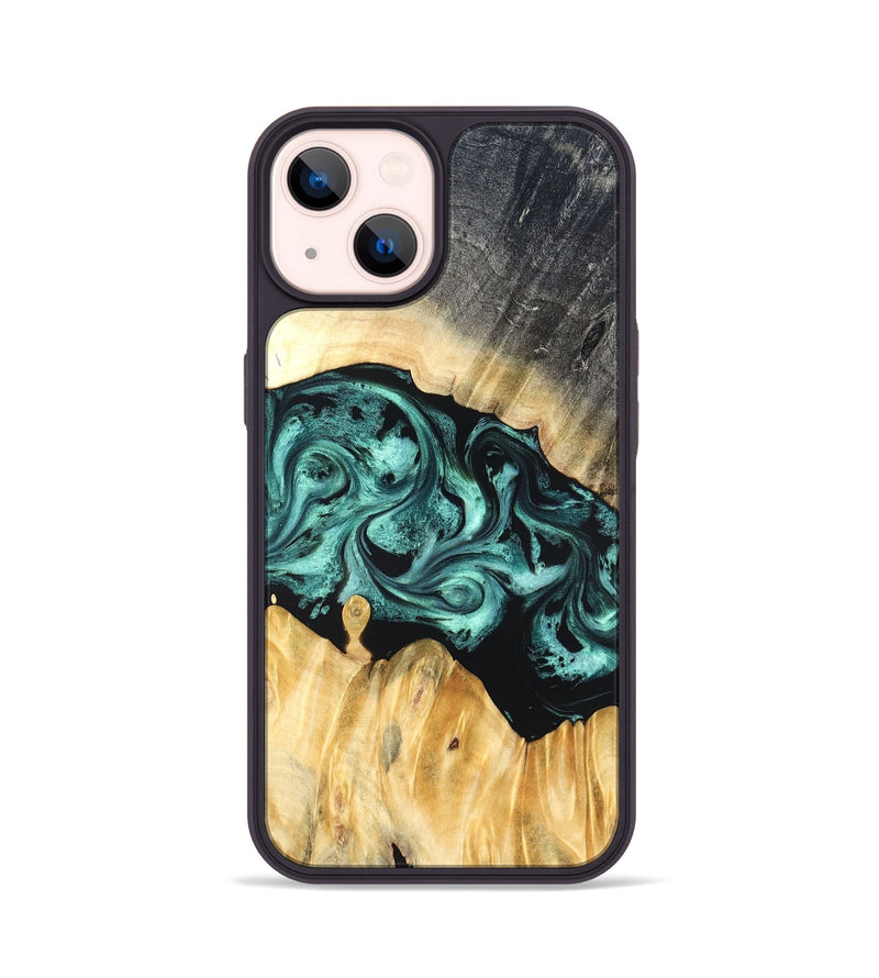 iPhone 14 Wood Phone Case - Talon (Green, 823454)