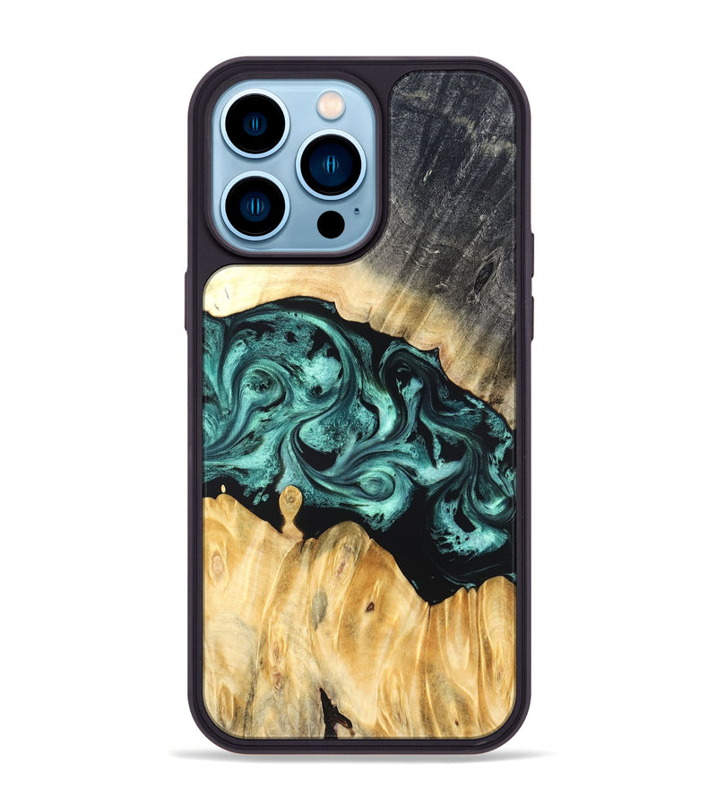 iPhone 14 Pro Max Wood Phone Case - Talon (Green, 823454)