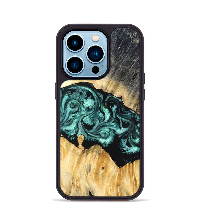 iPhone 14 Pro Wood Phone Case - Talon (Green, 823454)