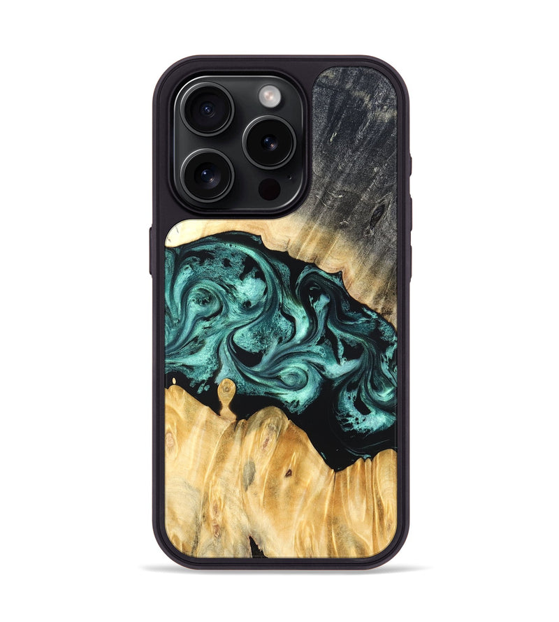 iPhone 15 Pro Wood Phone Case - Talon (Green, 823454)