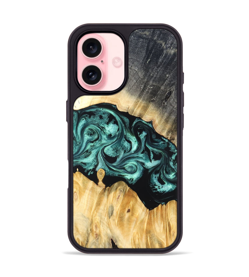 iPhone 16 Wood Phone Case - Talon (Green, 823454)