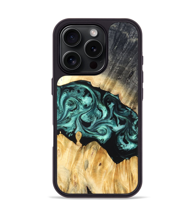 iPhone 16 Pro Wood Phone Case - Talon (Green, 823454)