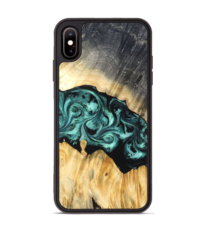 iPhone Xs Max Wood Phone Case - Talon (Green, 823454)