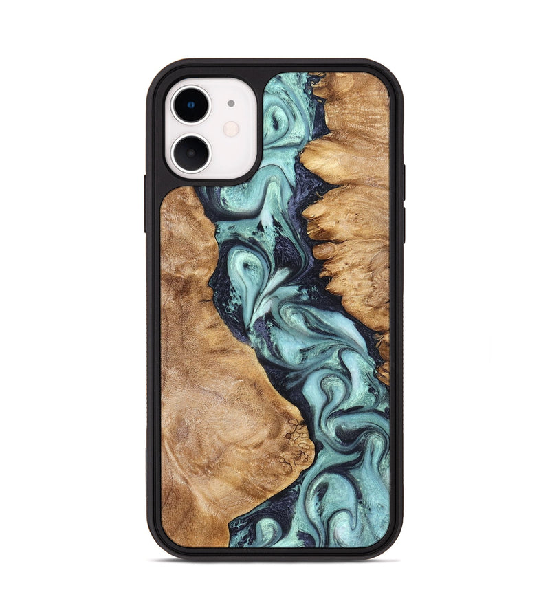 iPhone 11 Wood Phone Case - Catina (Green, 823455)