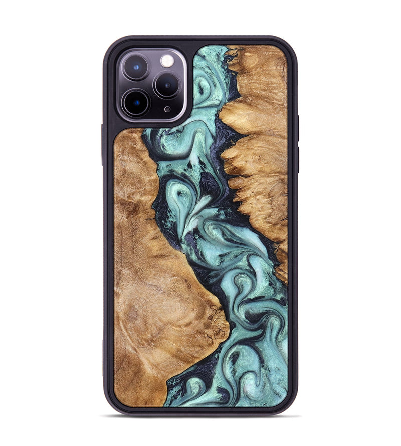 iPhone 11 Pro Max Wood Phone Case - Catina (Green, 823455)