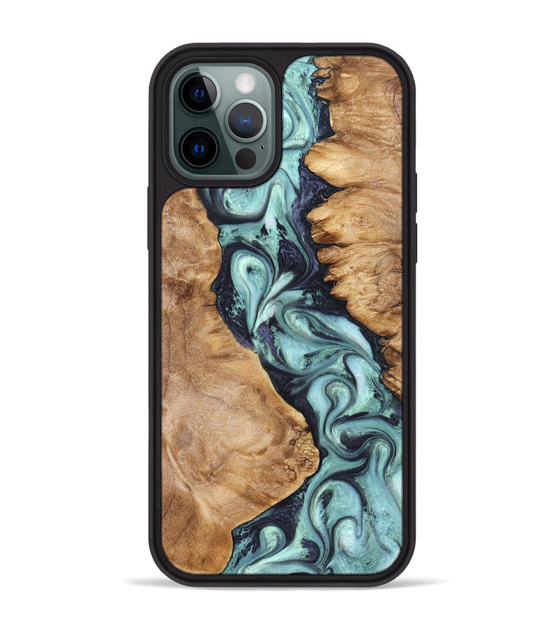 iPhone 12 Pro Max Wood Phone Case - Catina (Green, 823455)