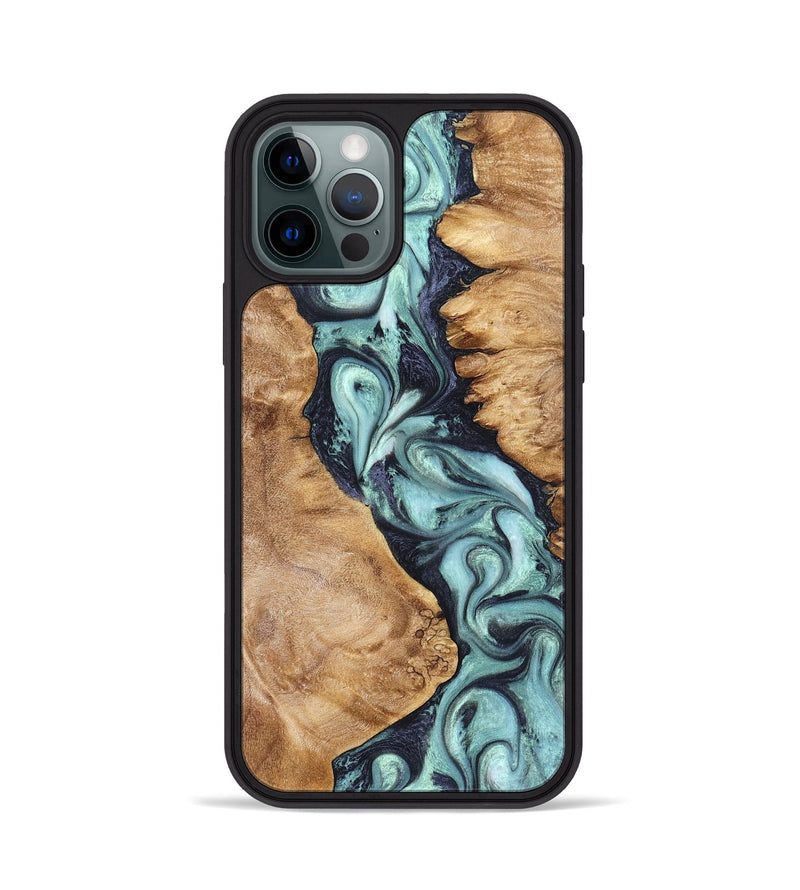 iPhone 12 Pro Wood Phone Case - Catina (Green, 823455)