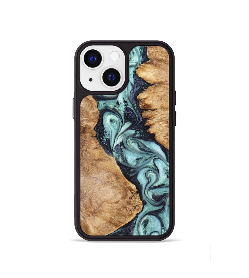 iPhone 13 mini Wood Phone Case - Catina (Green, 823455)
