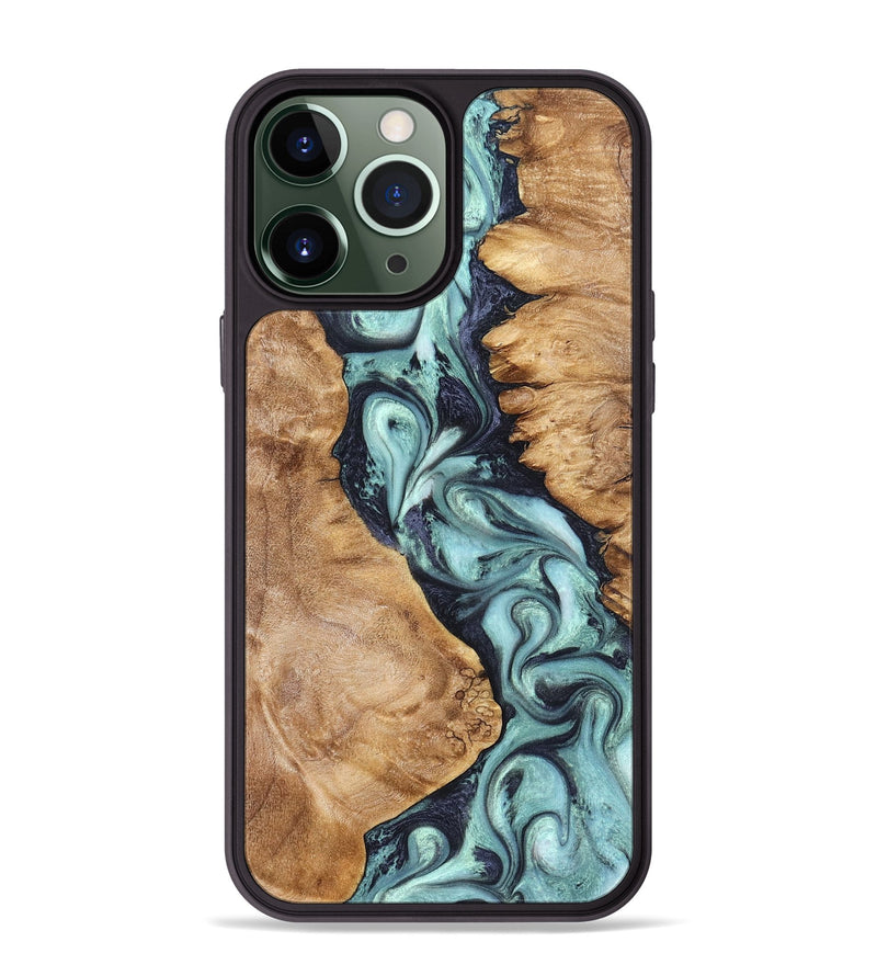 iPhone 13 Pro Max Wood Phone Case - Catina (Green, 823455)