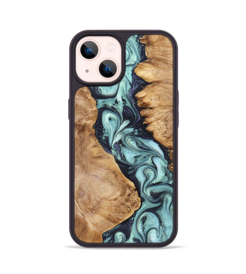 iPhone 14 Wood Phone Case - Catina (Green, 823455)