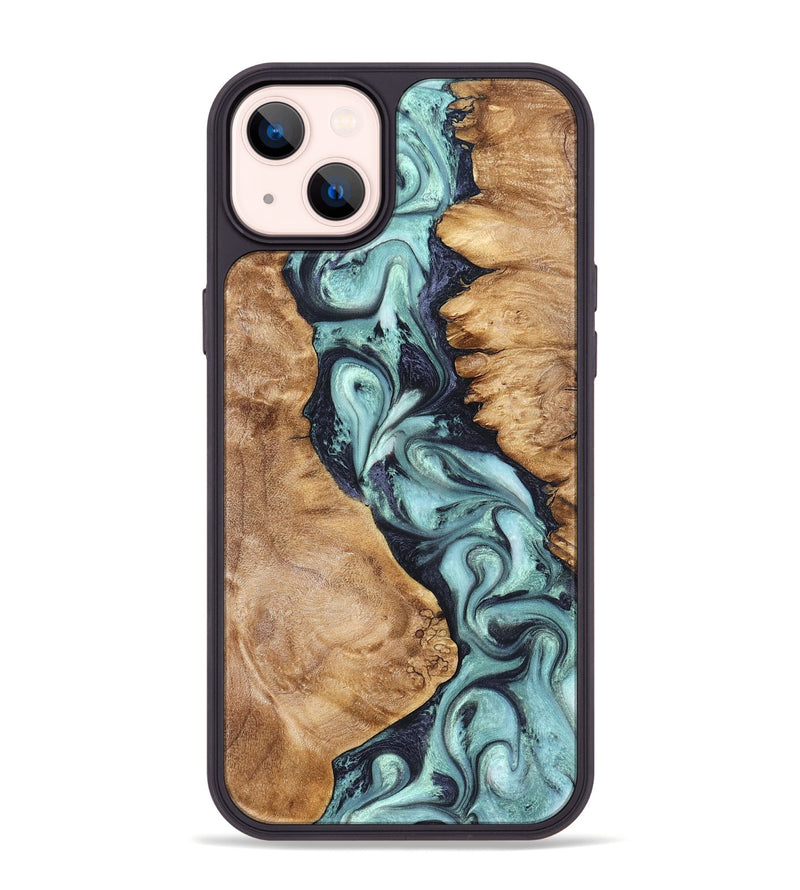 iPhone 14 Plus Wood Phone Case - Catina (Green, 823455)