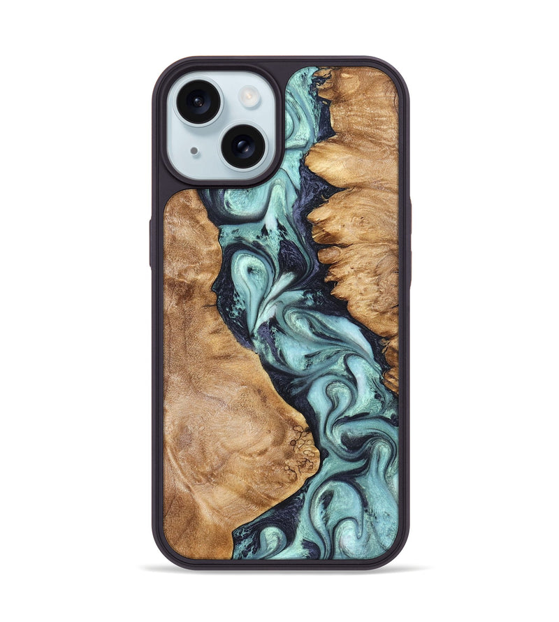 iPhone 15 Wood Phone Case - Catina (Green, 823455)