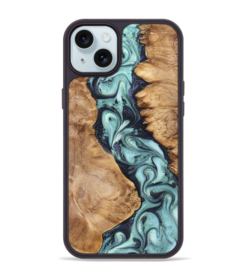 iPhone 15 Plus Wood Phone Case - Catina (Green, 823455)