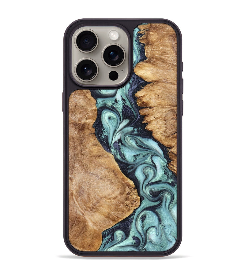 iPhone 15 Pro Max Wood Phone Case - Catina (Green, 823455)
