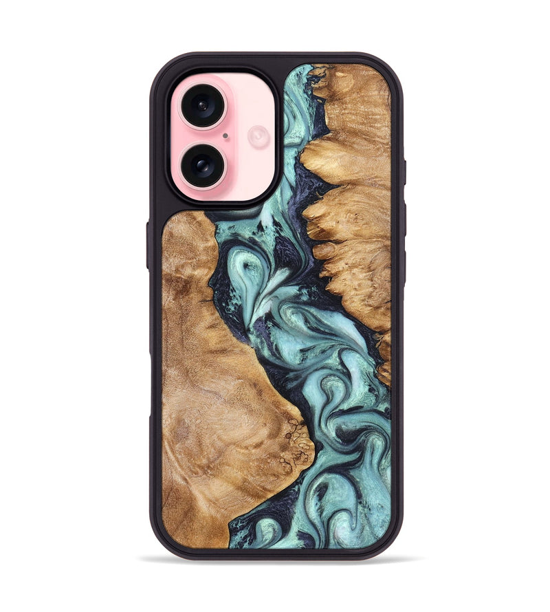 iPhone 16 Wood Phone Case - Catina (Green, 823455)