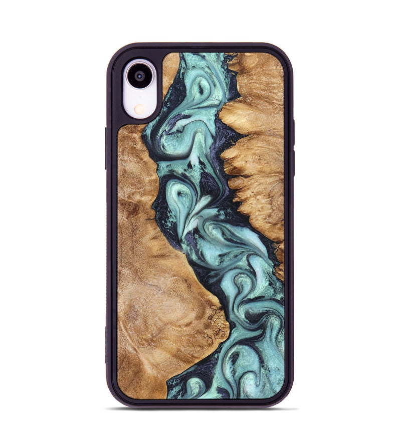 iPhone Xr Wood Phone Case - Catina (Green, 823455)
