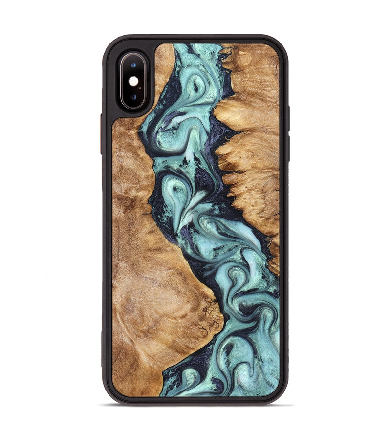 iPhone Xs Max Wood Phone Case - Catina (Green, 823455)
