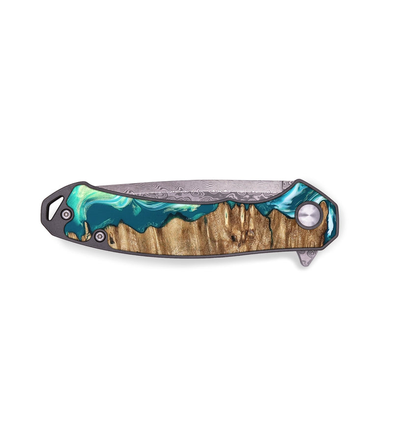 EDC Wood Pocket Knife - Stacia (Green, 823456)
