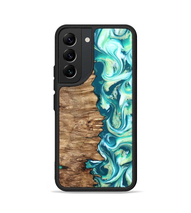 Galaxy S22 Wood Phone Case - Stacia (Green, 823456)