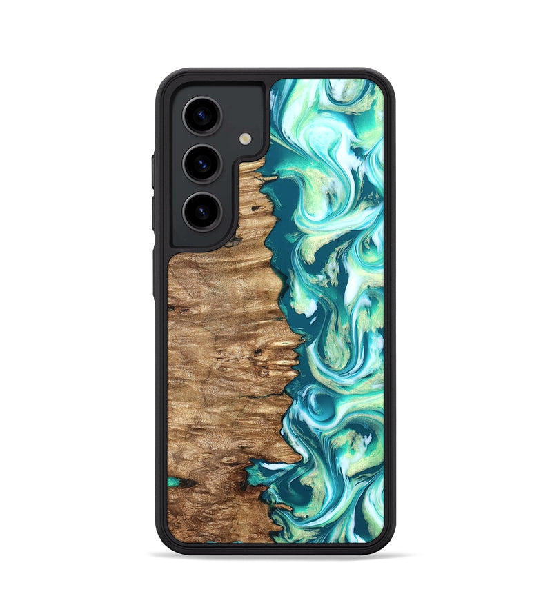 Galaxy S24 Wood Phone Case - Stacia (Green, 823456)