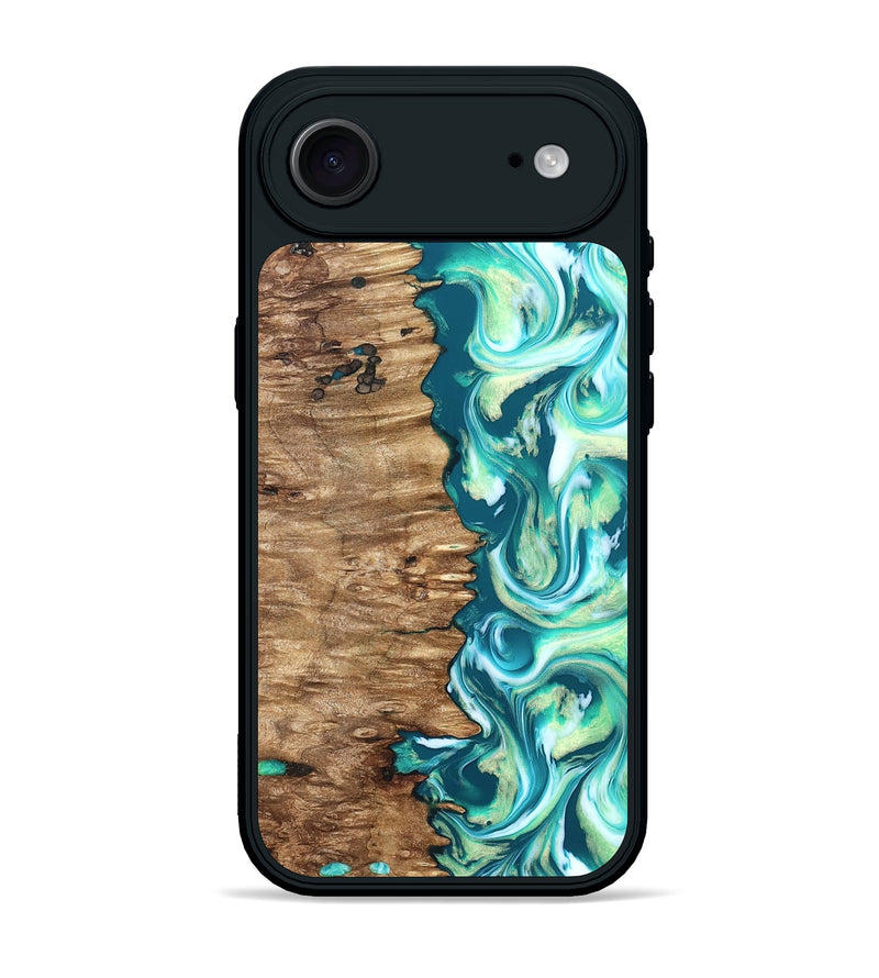 iPhone 17 Air Wood Phone Case - Stacia (Green, 823456)